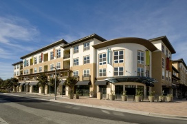 Contemporary condo building.